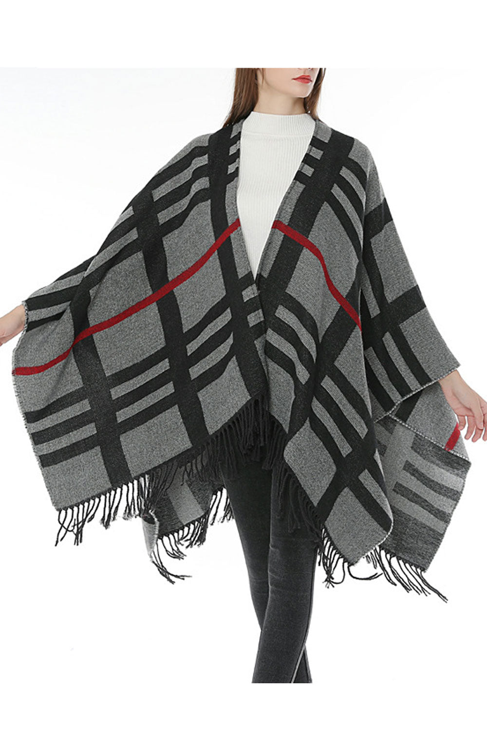 Women Lovely Lattice Pattern Warm Thick Cashmere Shawl