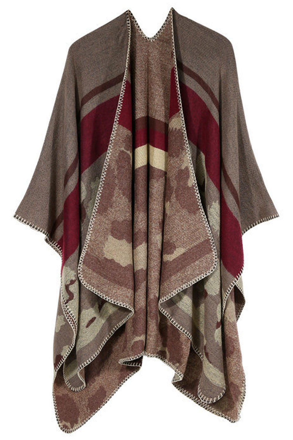 Women Lovely Camouflage Pattern Warm Cashmere Shawl