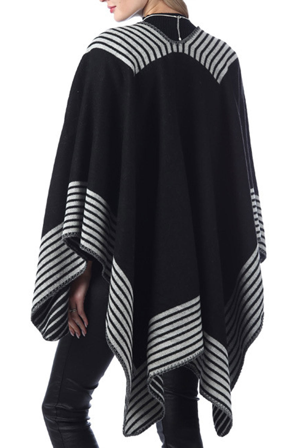 Women Comfortable Stripe Warm Shawl