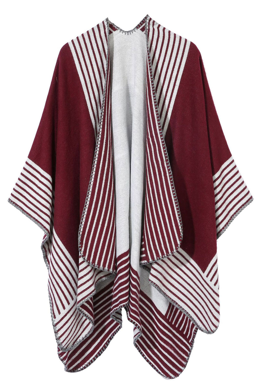 Women Comfortable Stripe Warm Shawl