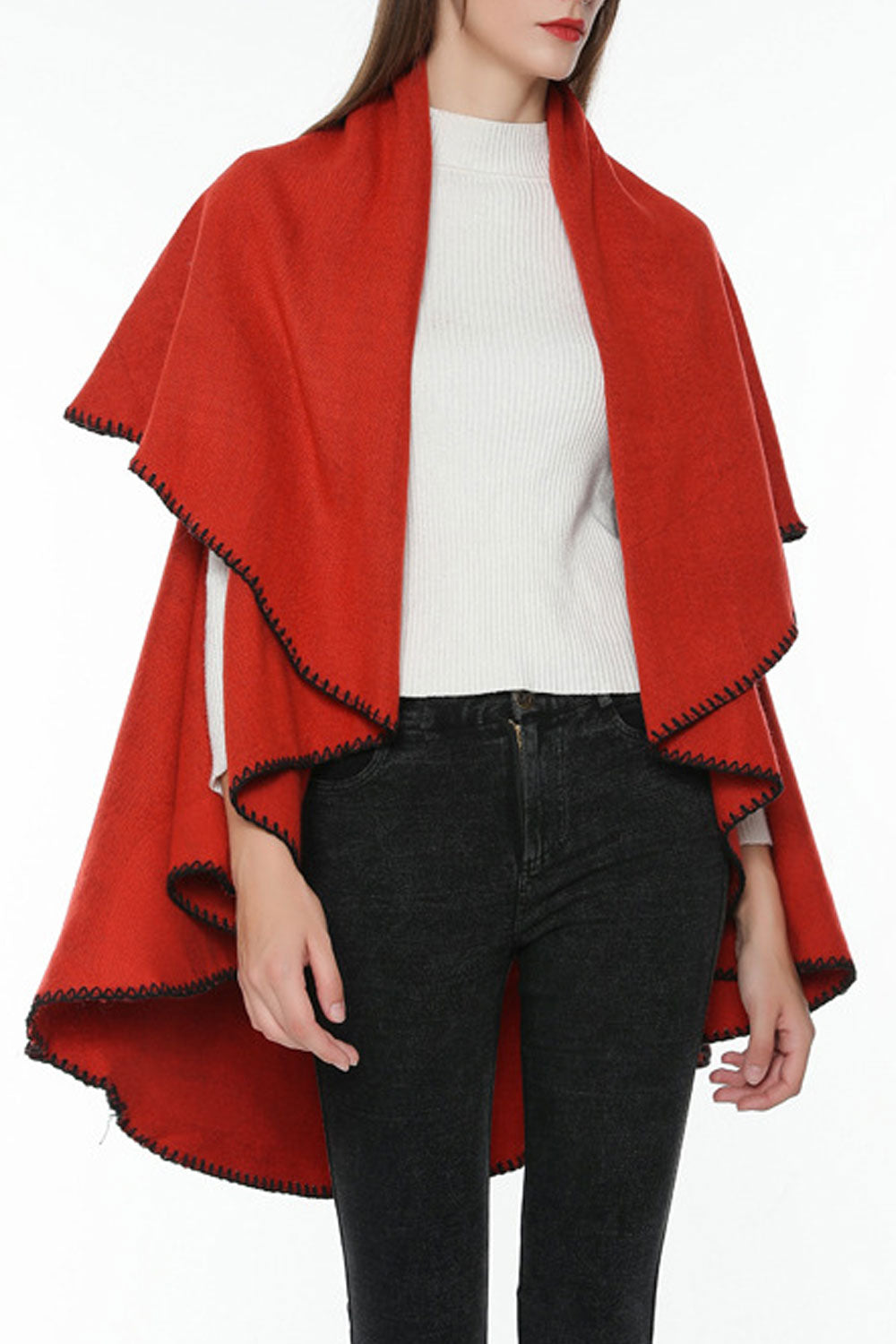 Women Fashion Solid Color Warm & Thick Shawl