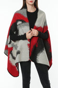 Women Thick & Warm Contrast Color Shawl