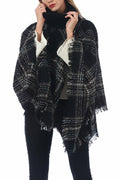 Women Autumn Winter Plaid Pattern Warm Shawl