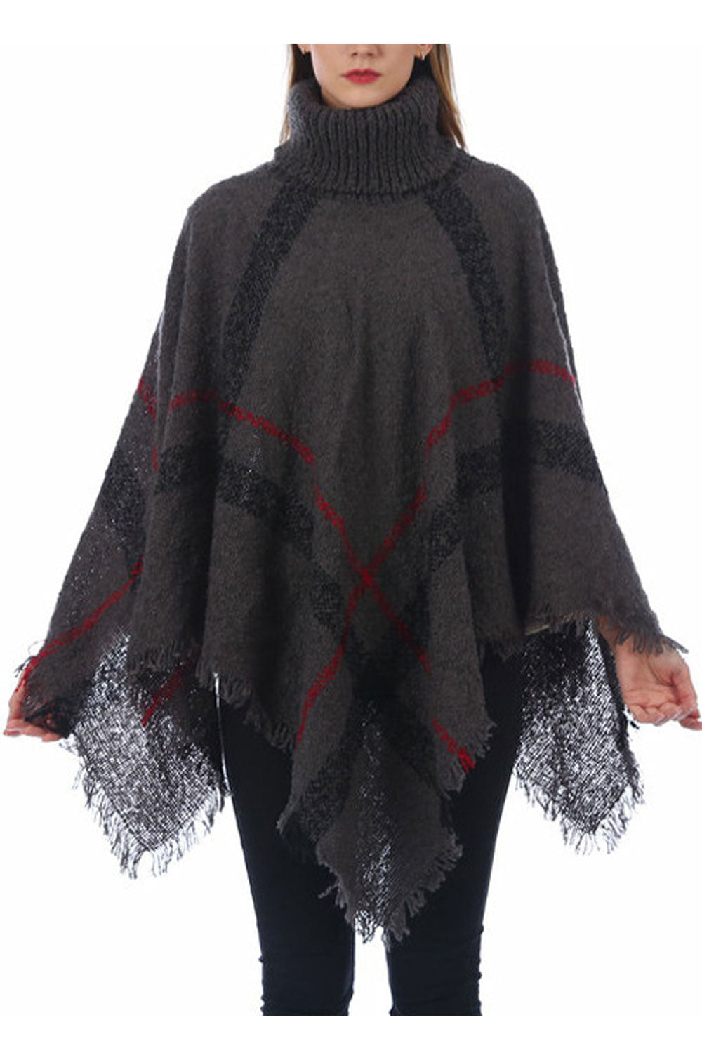 Women Autumn Winter Plaid Pattern Warm Shawl