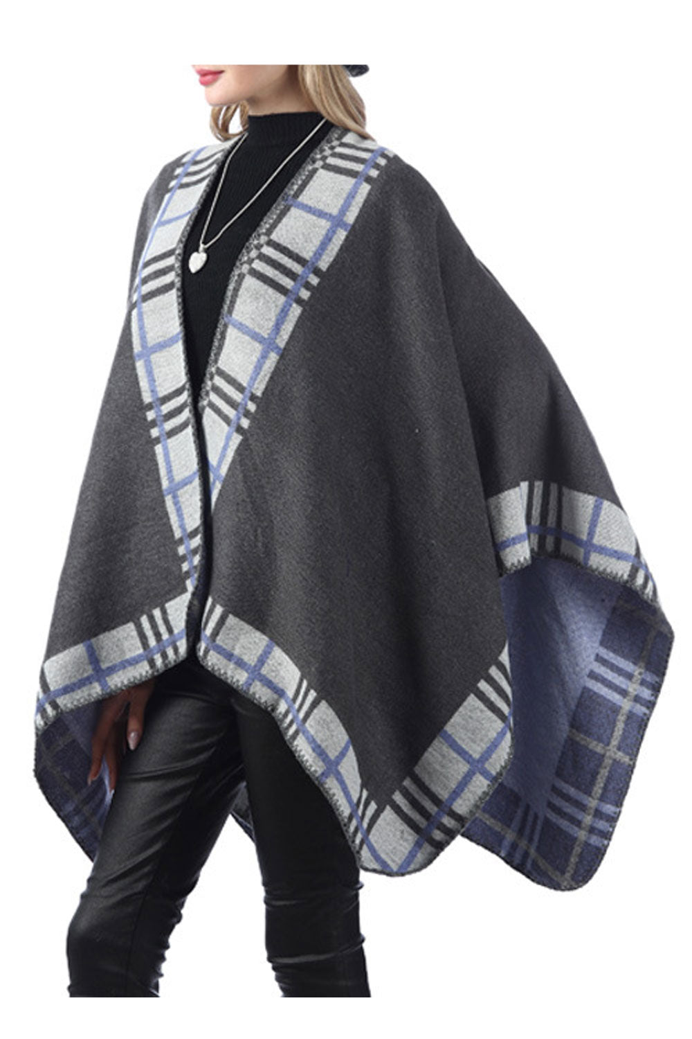 Women Comfortable Lattice Pattern Warm Shawl