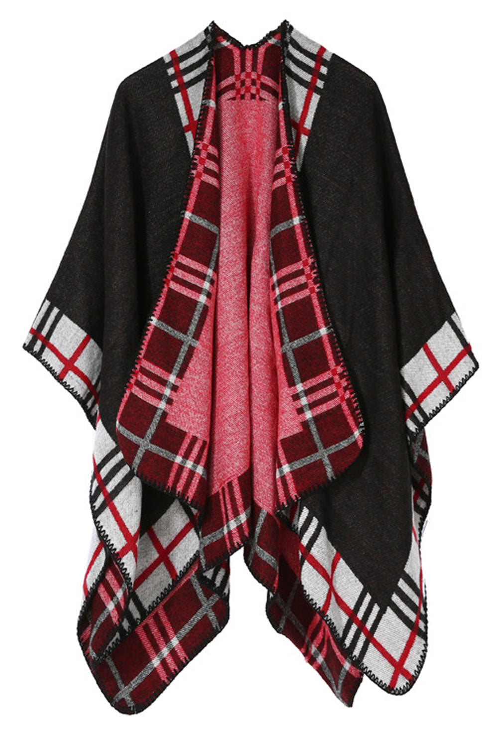 Women Comfortable Lattice Pattern Warm Shawl