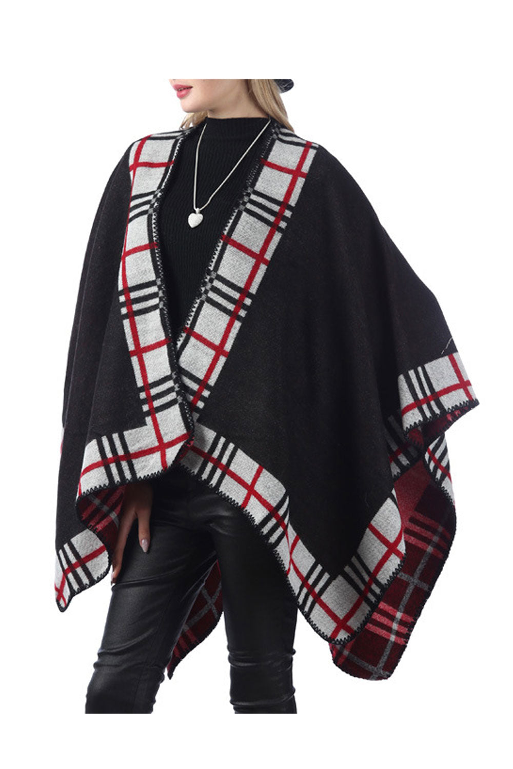 Women Comfortable Lattice Pattern Warm Shawl