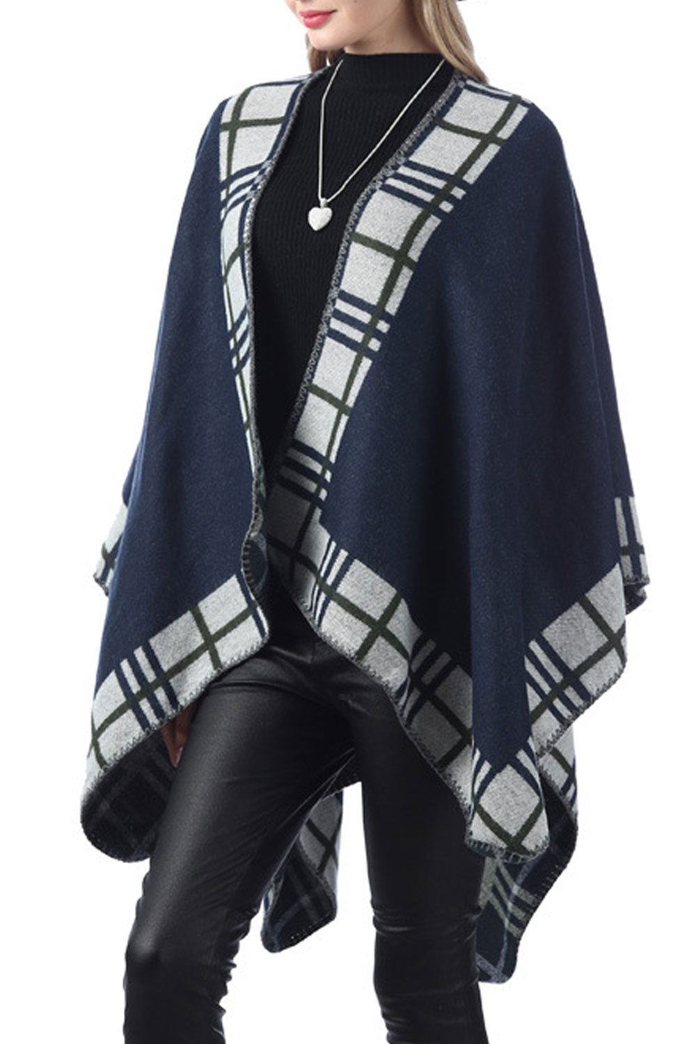 Women Comfortable Lattice Pattern Warm Shawl