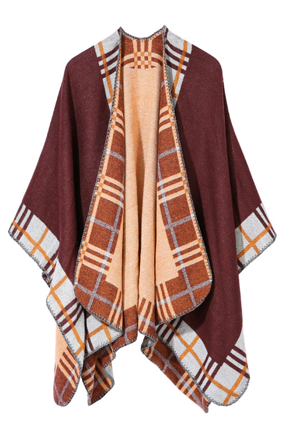 Women Comfortable Lattice Pattern Warm Shawl