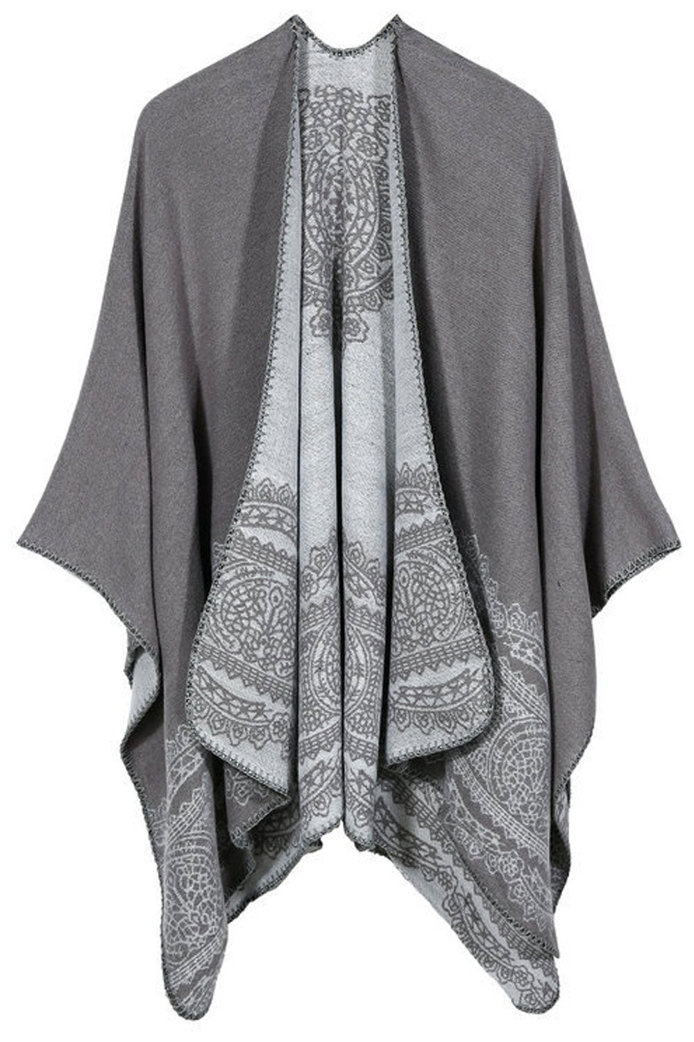 Women Winter & Autumn Flower Pattern Shawl