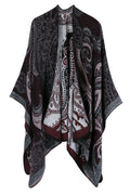 Women Autumn Warm & Thick Flower Print Shawl