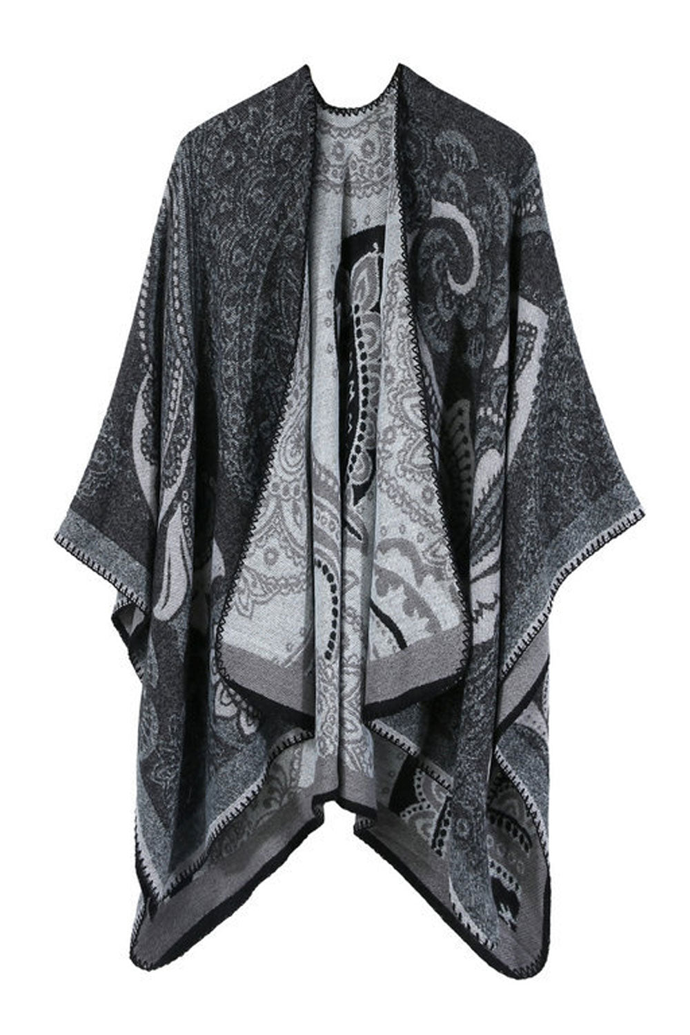 Women Autumn Warm & Thick Flower Print Shawl