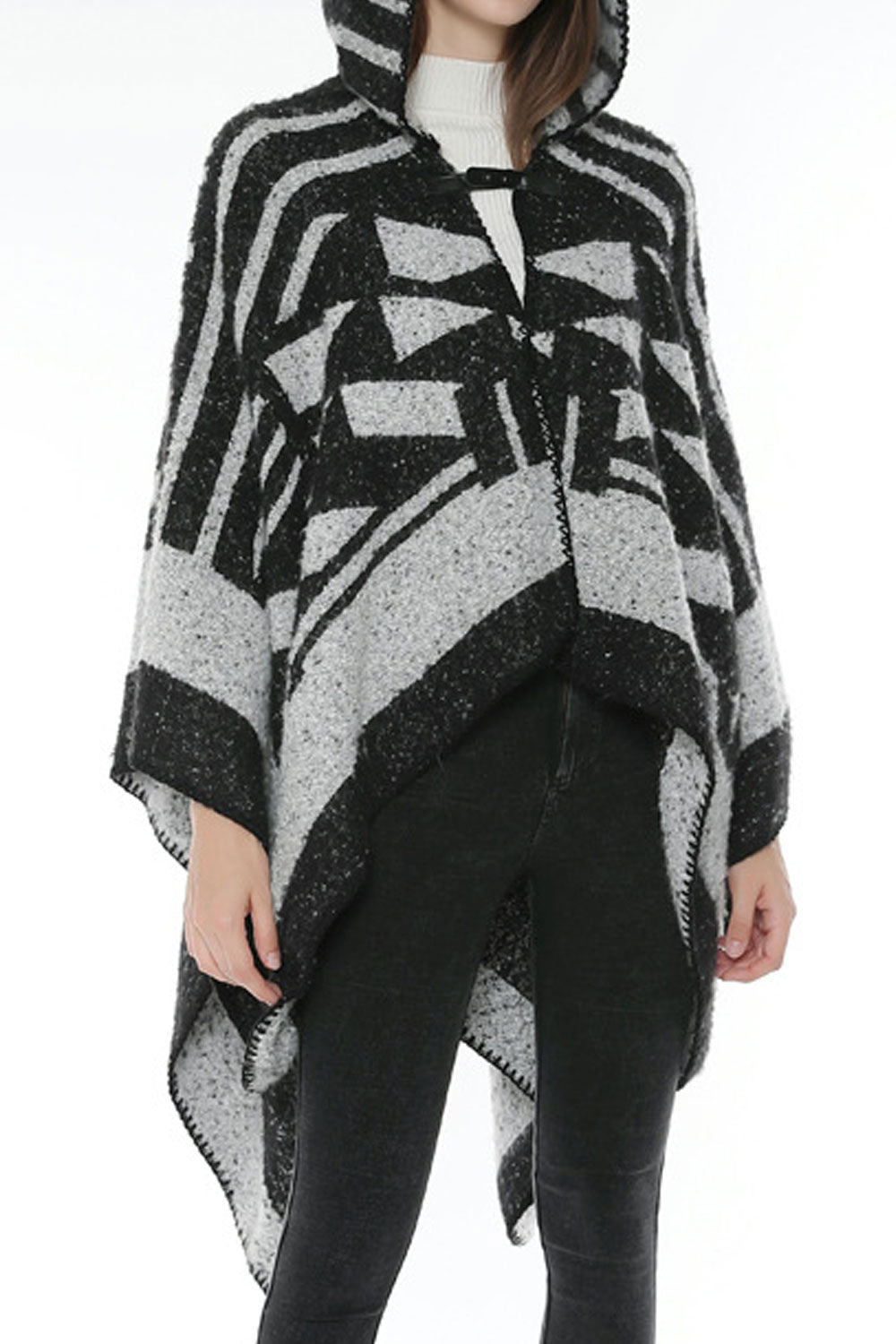 Women Stylish Hooded Warm & Thick Pullover Shawl
