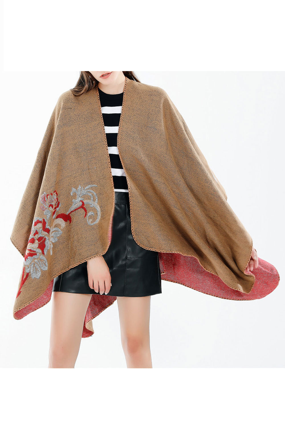 Women Flawless Flower Print Warm Shawl