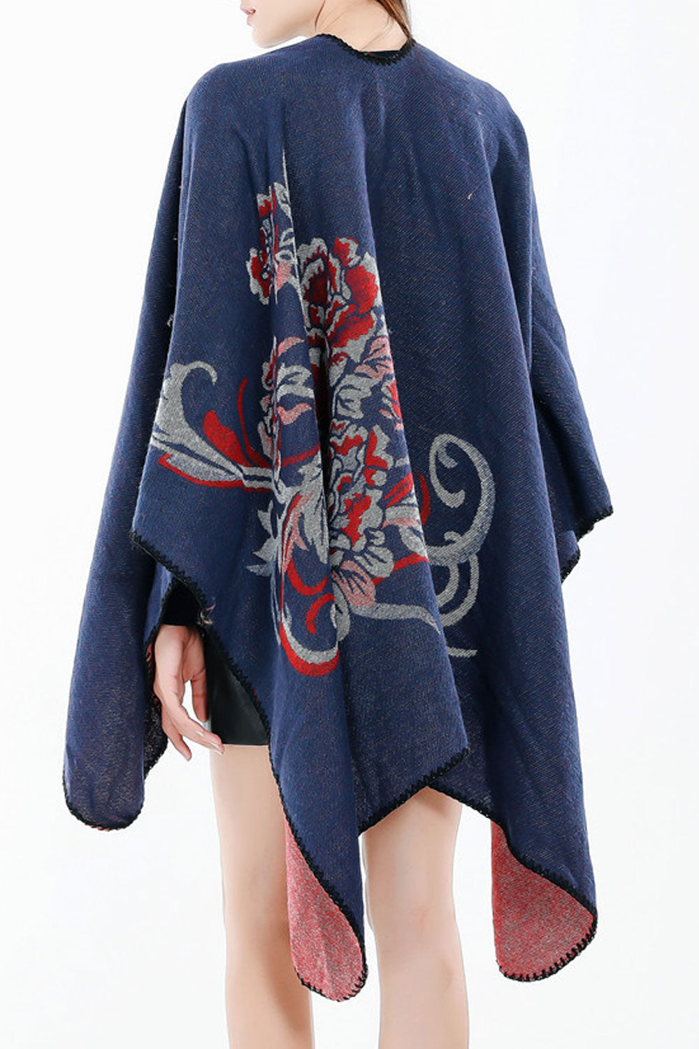 Women Flawless Flower Print Warm Shawl