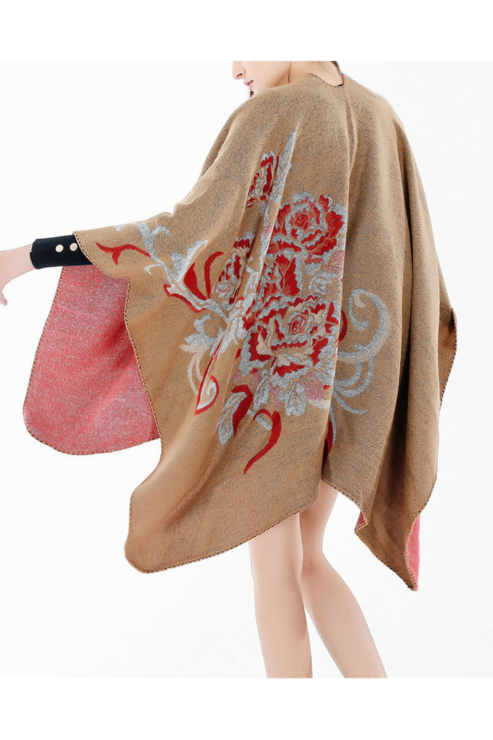 Women Flawless Flower Print Warm Shawl