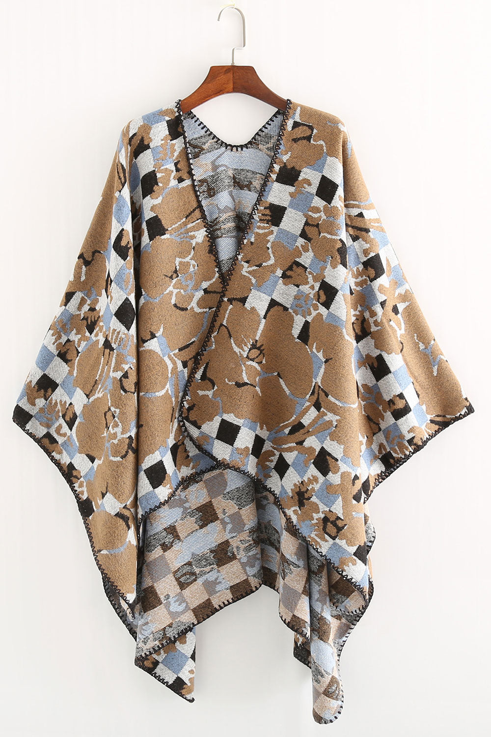 Women Autumn Winter Floral Warm & Thick Shawl