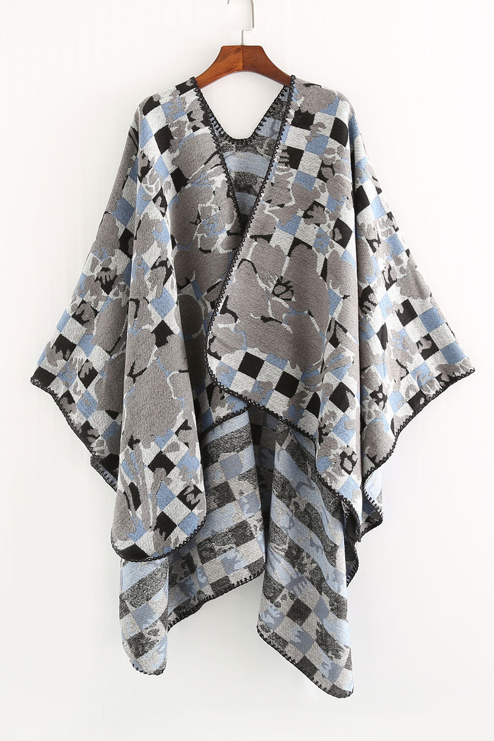 Women Autumn Winter Floral Warm & Thick Shawl