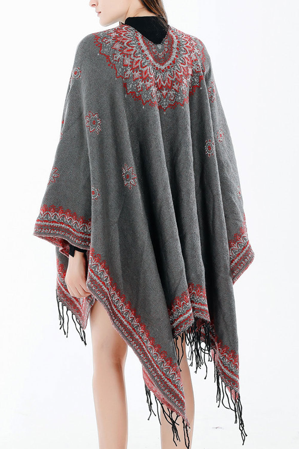 Women Classy Tassel Decorated Autumn Warm & Thick Shawl