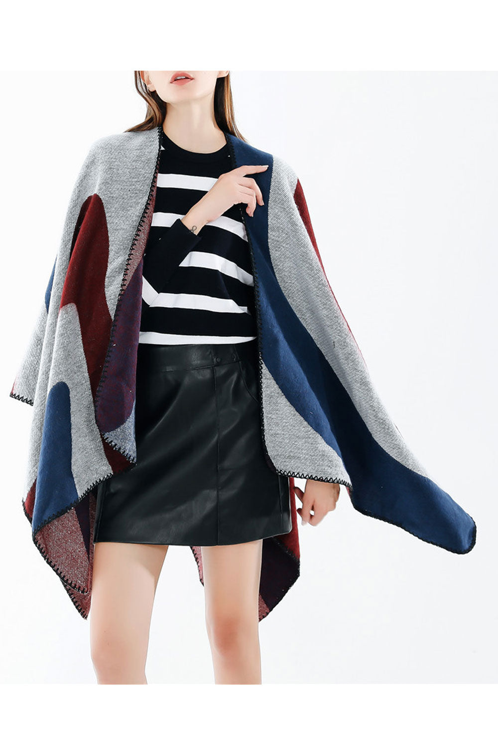 Women Multi Color Winter Warm & Thick Shawl