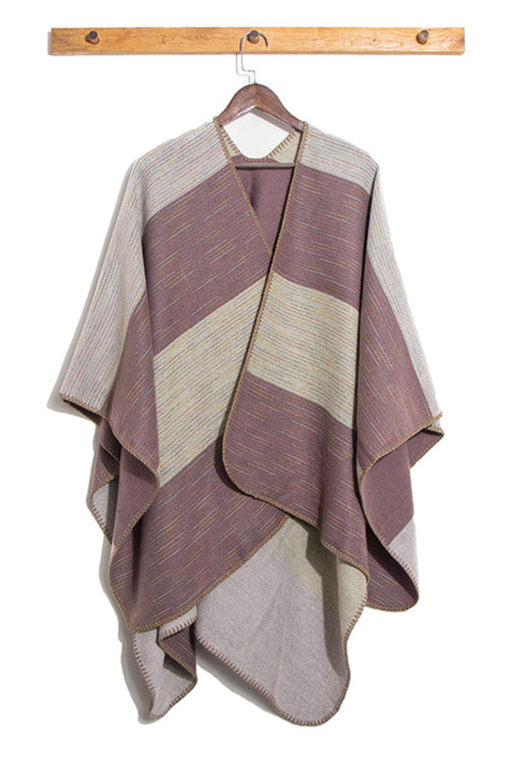 Women Classy Thick Striped Warm Thick Cashmere Shawl