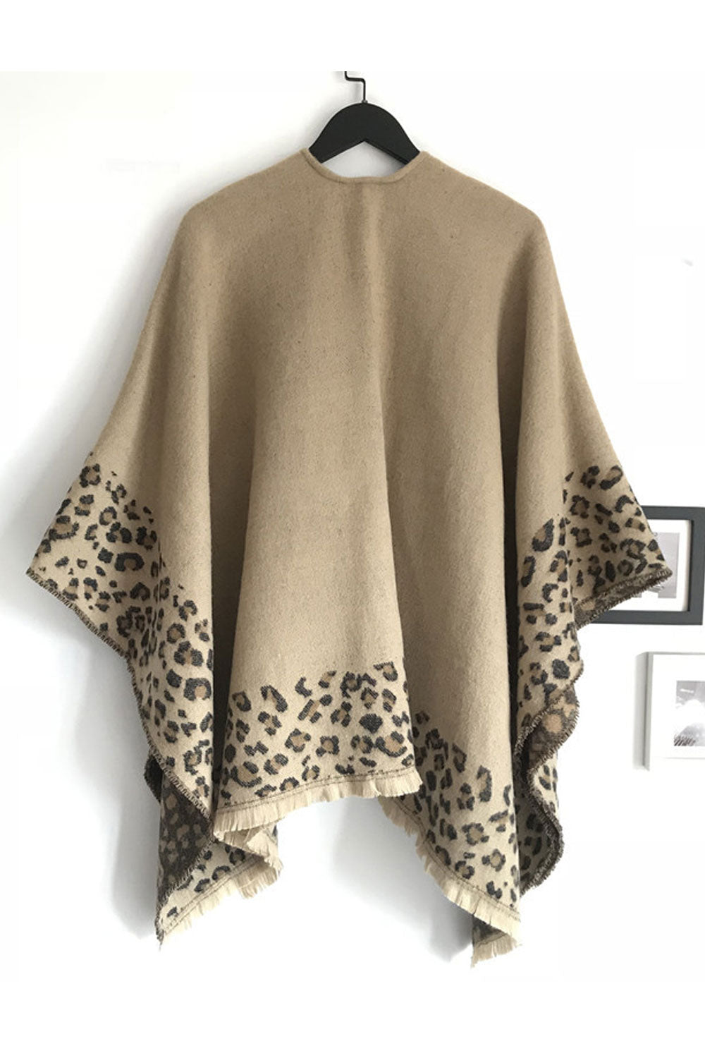 Women Classy Winter Leopard Pattern Warm Shawl