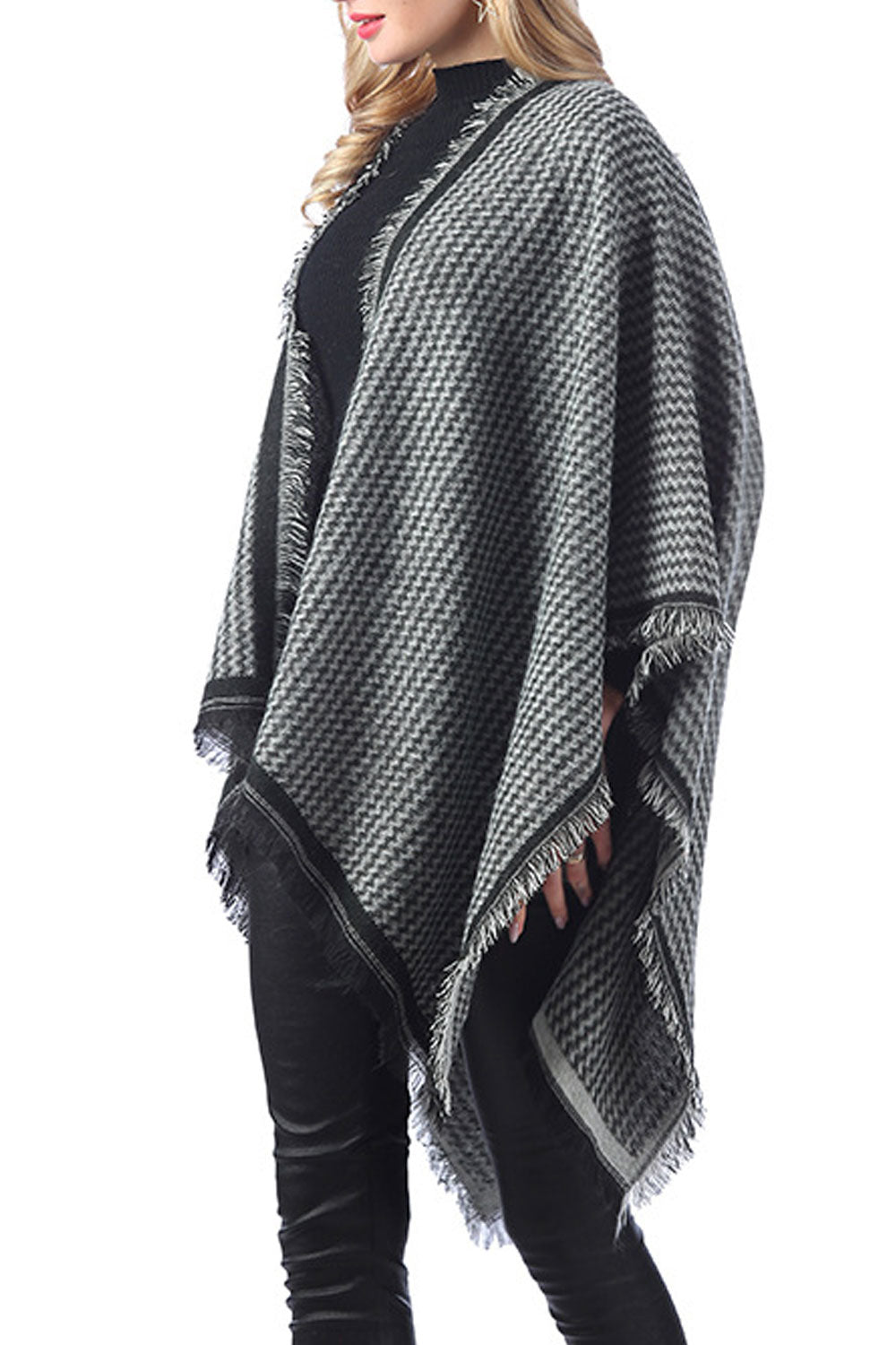 Women Autumn Winter Warm Cashmere Pullover Shawl