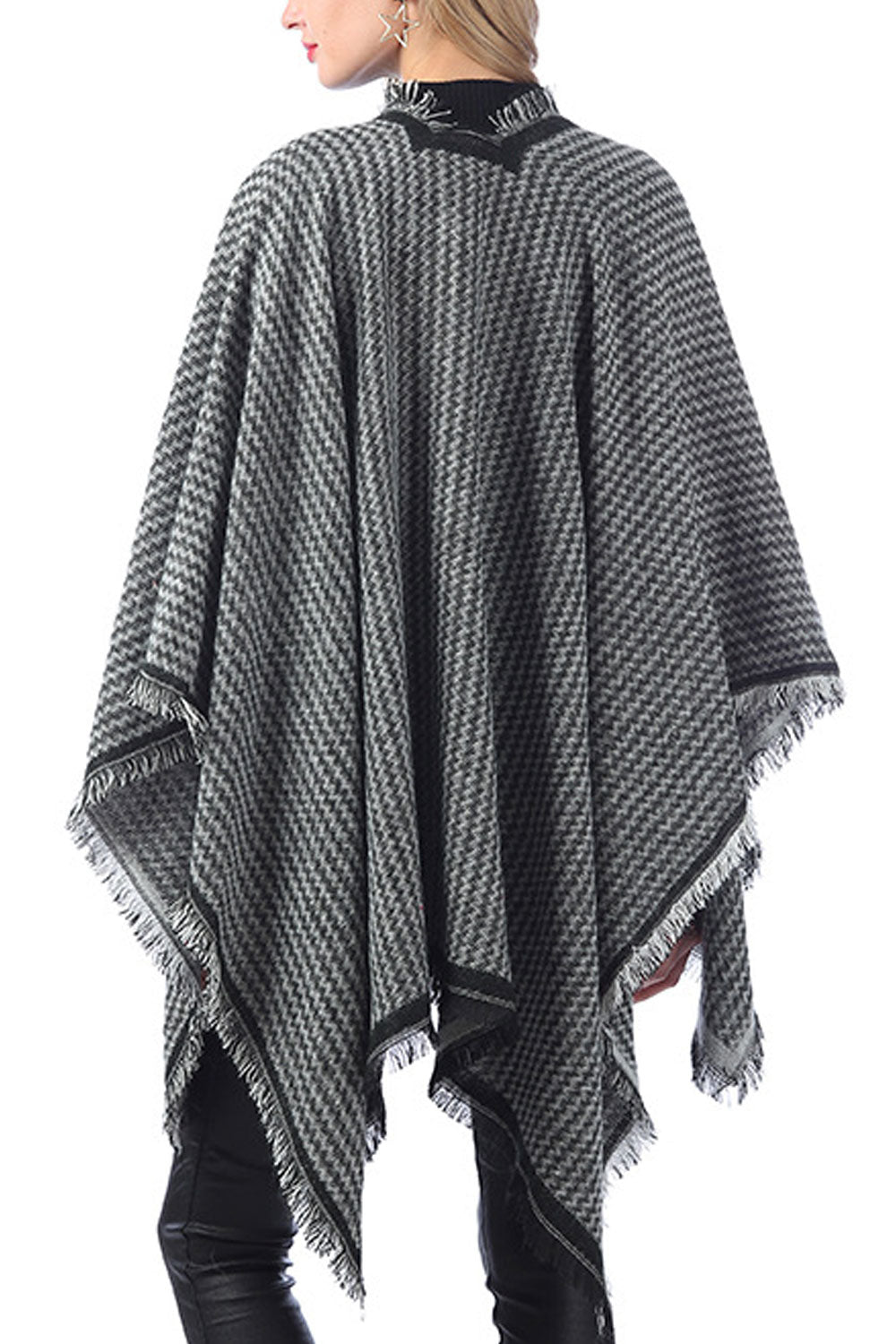 Women Autumn Winter Warm Cashmere Pullover Shawl