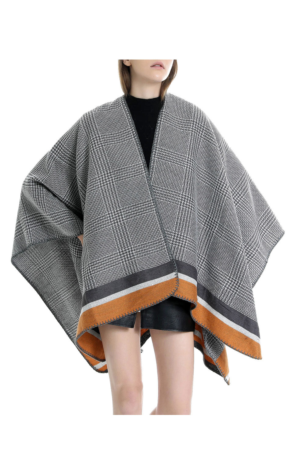Women Autumn Winter Lattice Pattern Warm Shawl