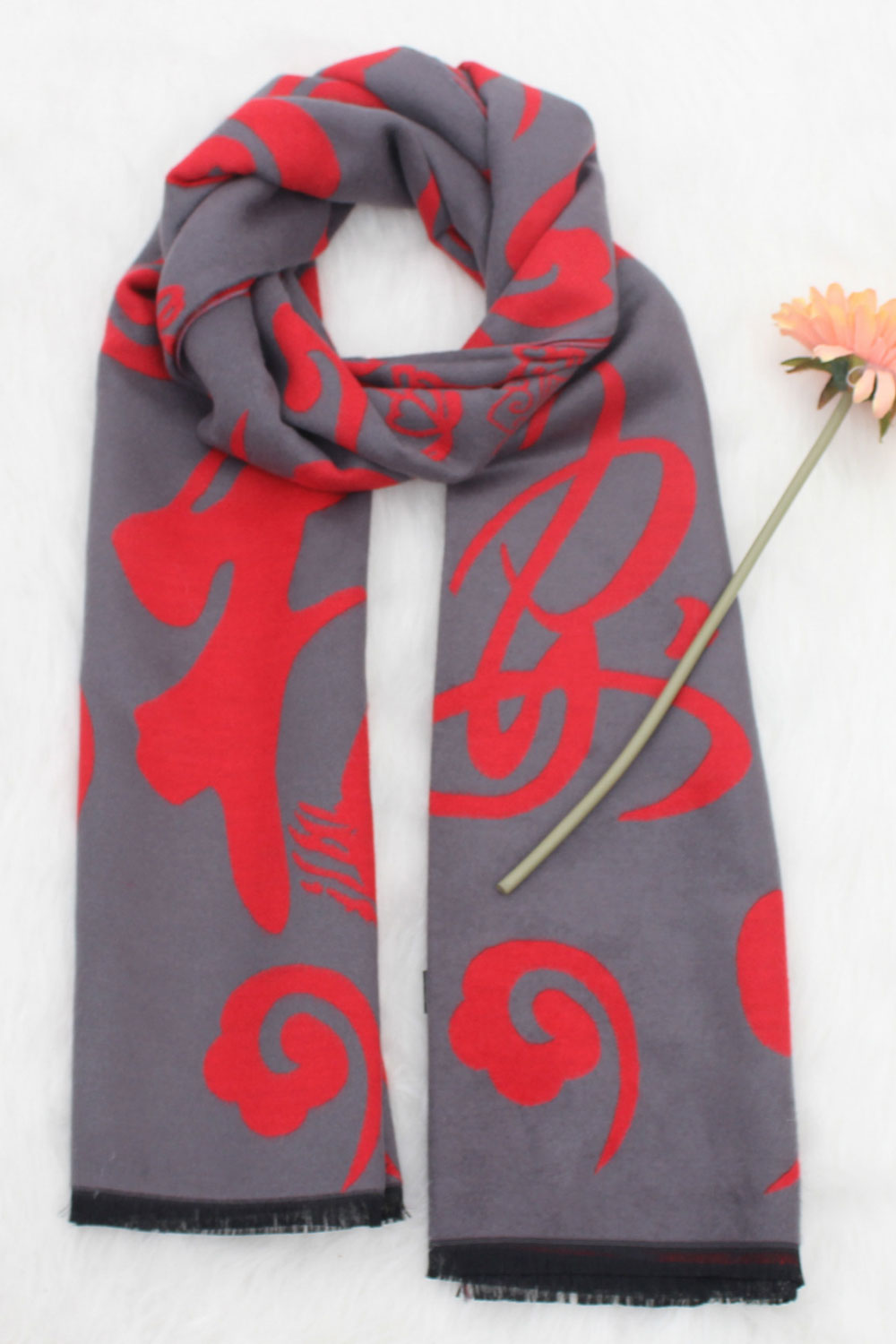Women Printed Pattern Warm Thick Cashmere Shawl