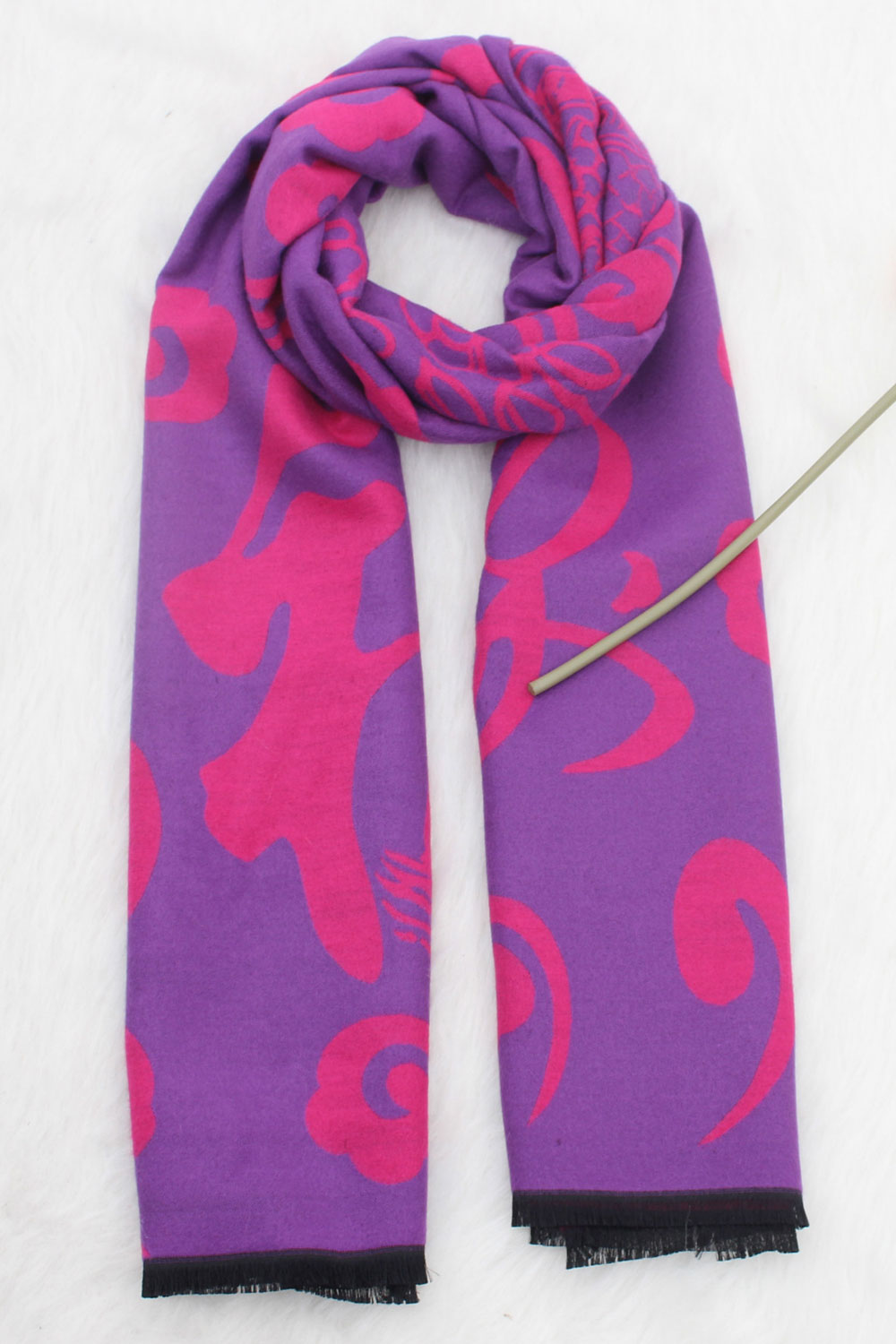 Women Printed Pattern Warm Thick Cashmere Shawl