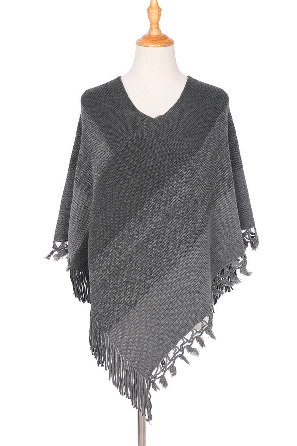 Women Fashion Tassel Decorated Thick & Warm Shawl