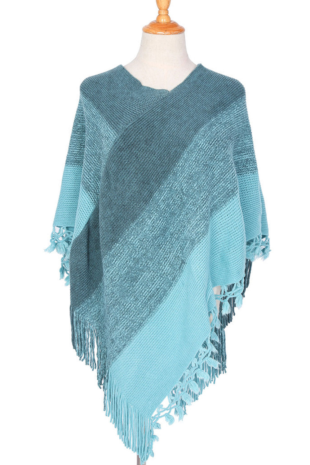 Women Fashion Tassel Decorated Thick & Warm Shawl