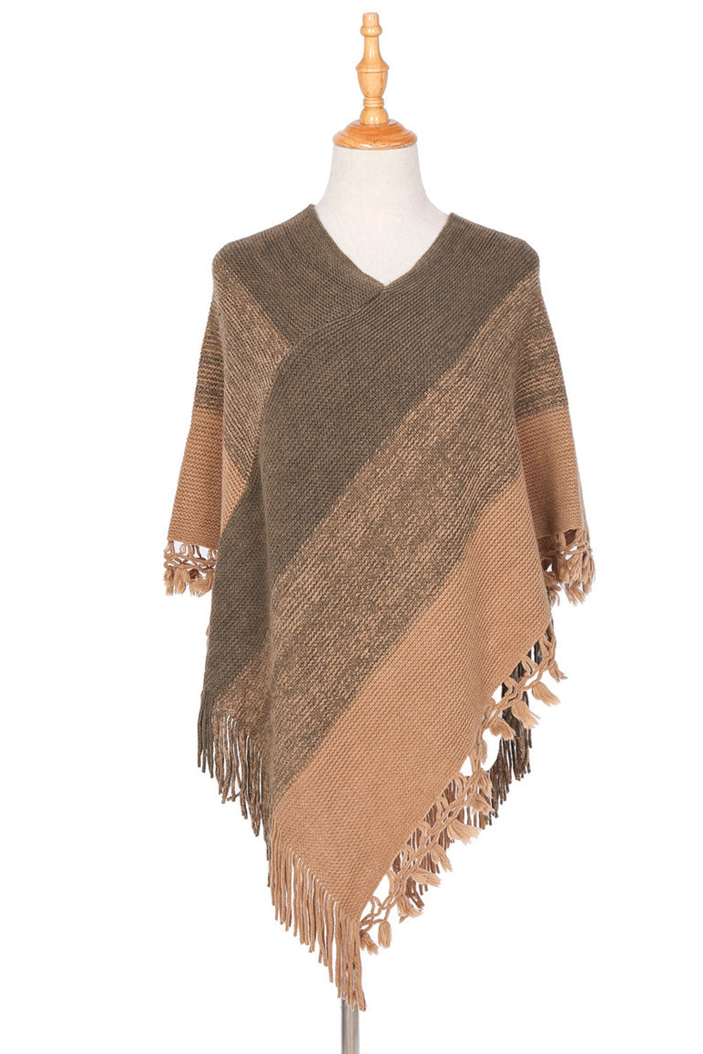 Women Fashion Tassel Decorated Thick & Warm Shawl