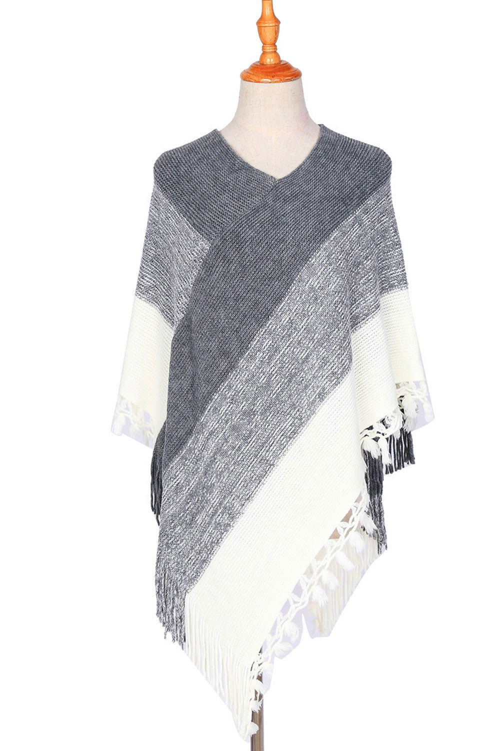 Women Fashion Tassel Decorated Thick & Warm Shawl