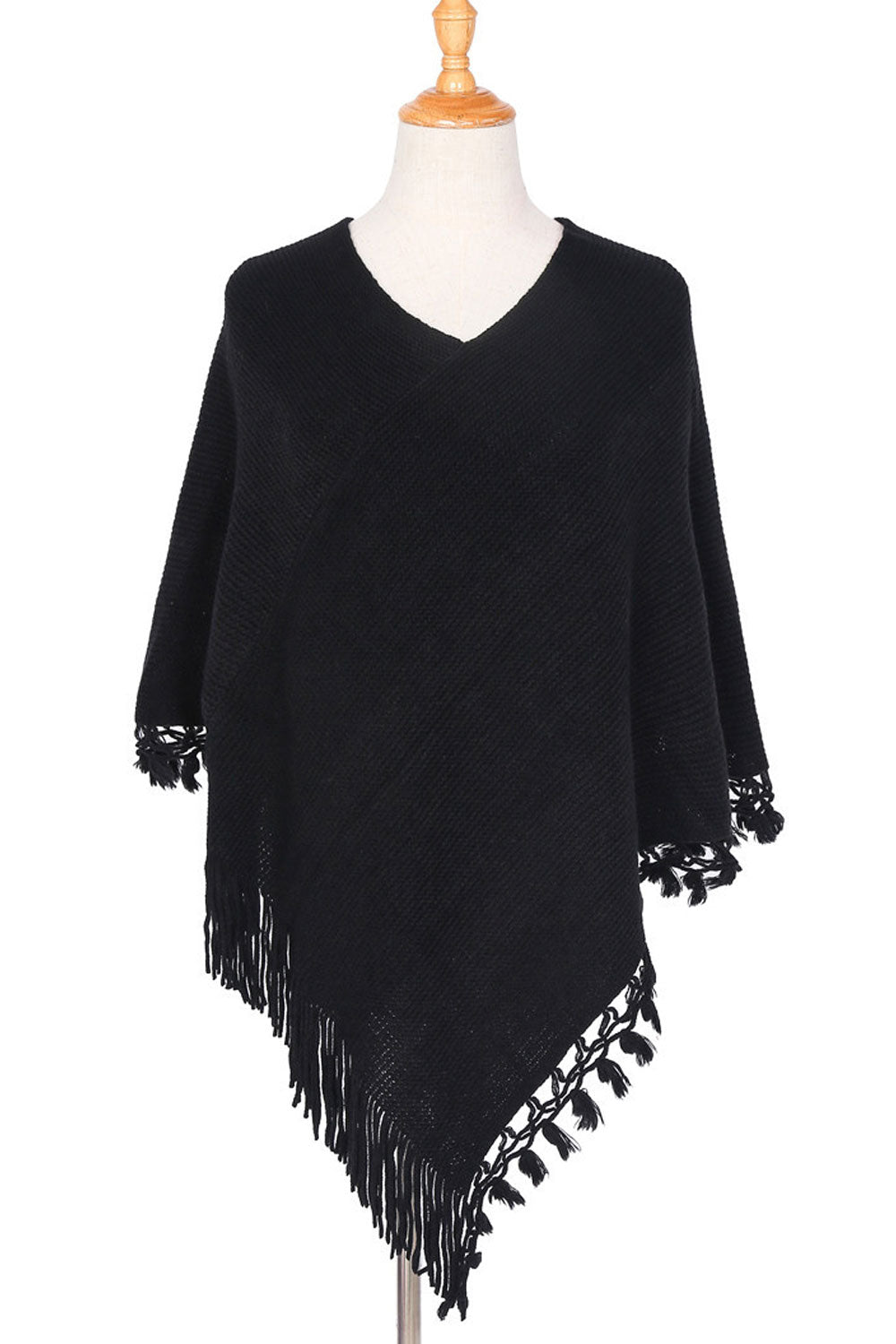 Women Fashion Tassel Decorated Thick & Warm Shawl