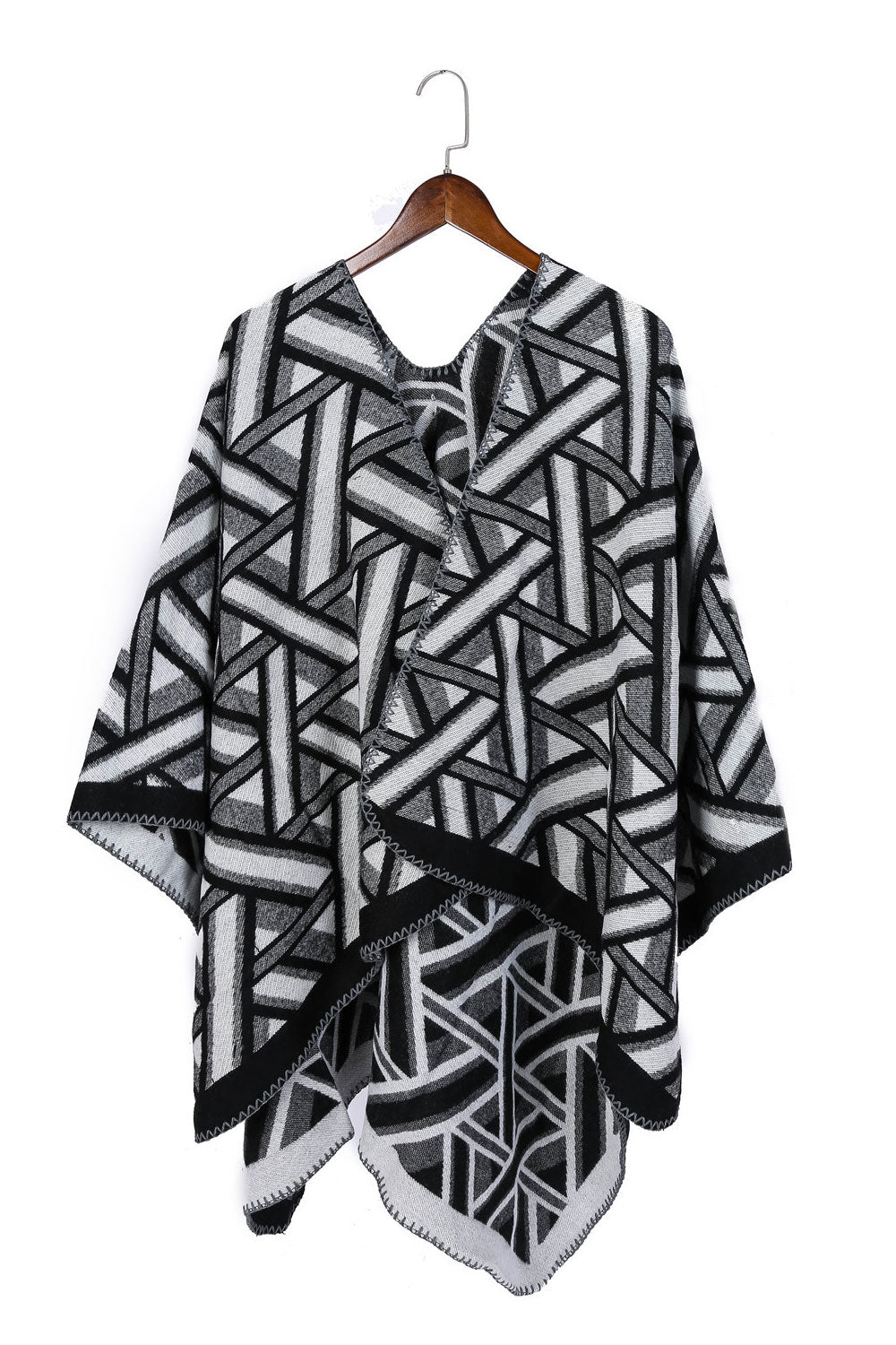 Women Beautiful Geometric Triangle Pattern Warm Shawl
