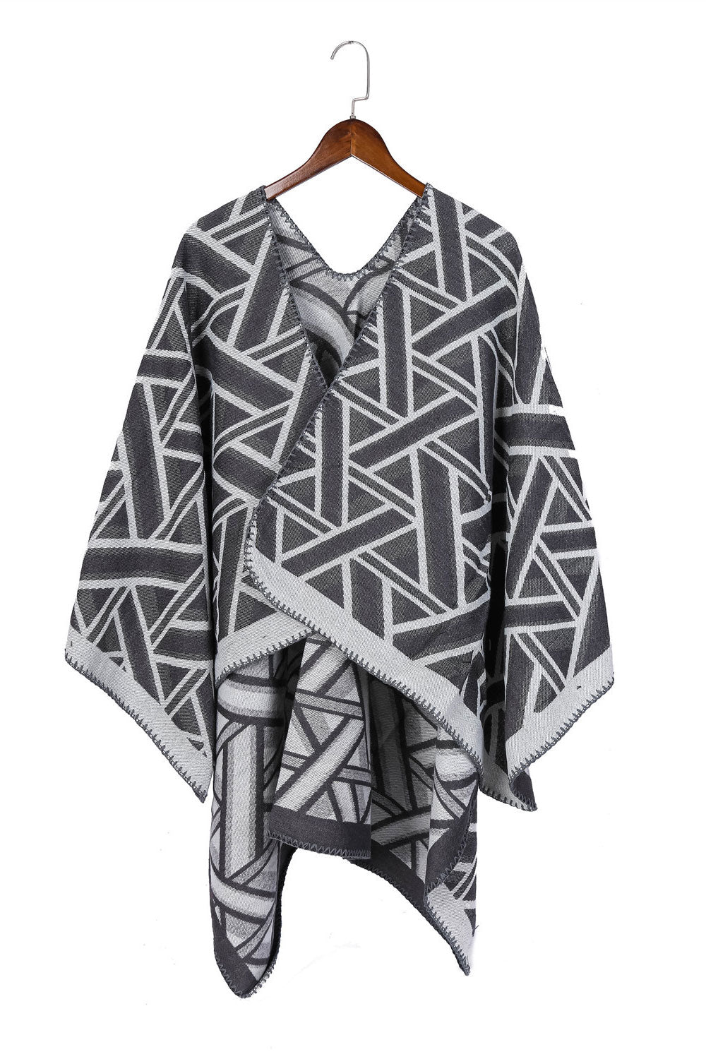 Women Beautiful Geometric Triangle Pattern Warm Shawl