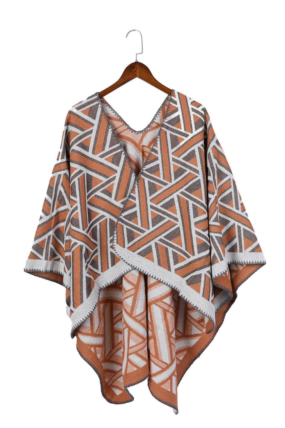 Women Beautiful Geometric Triangle Pattern Warm Shawl