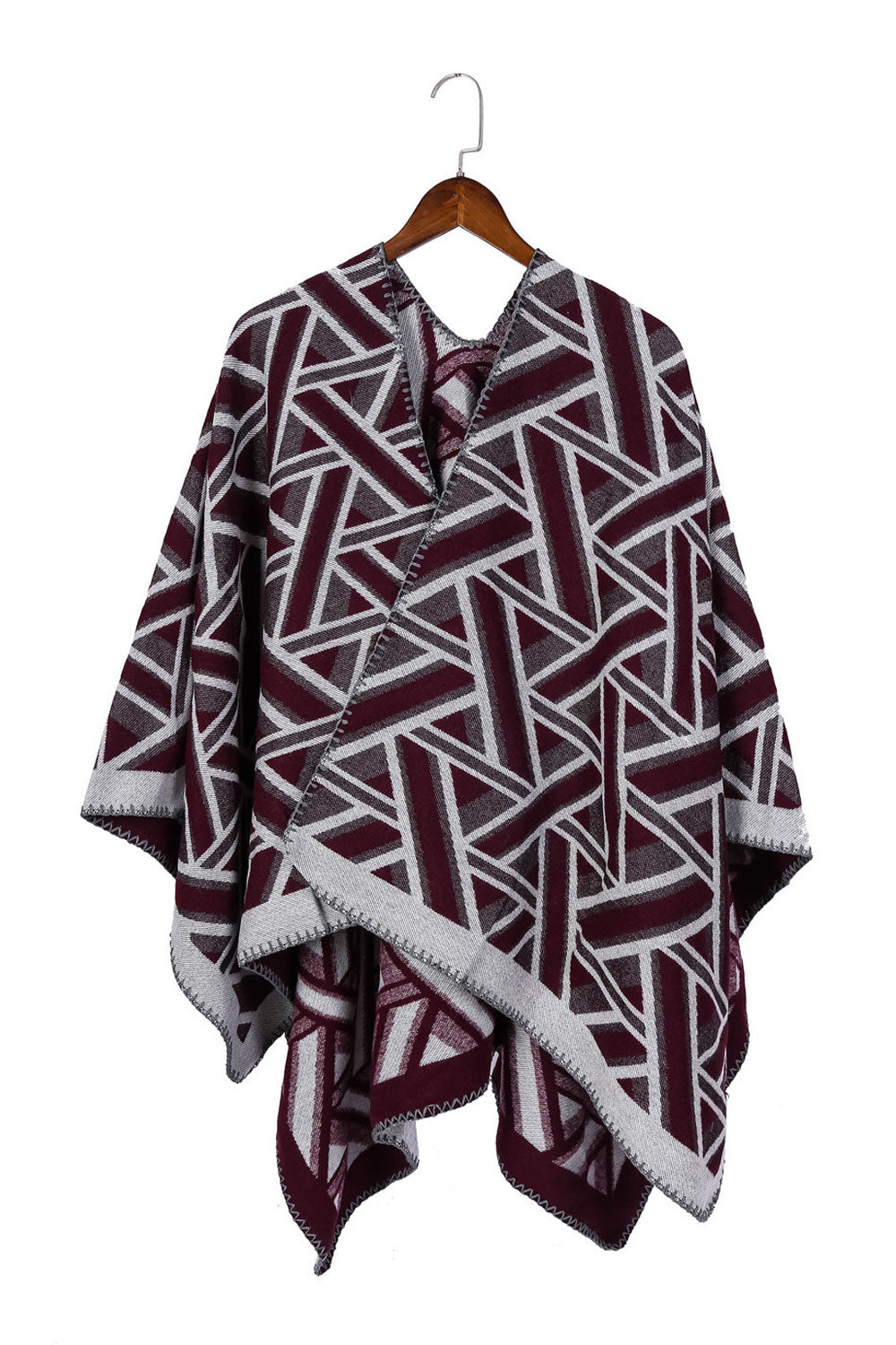 Women Beautiful Geometric Triangle Pattern Warm Shawl