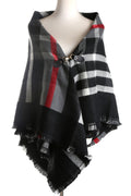 Women Fashion Lattice Patten Warm Cashmere Shawl