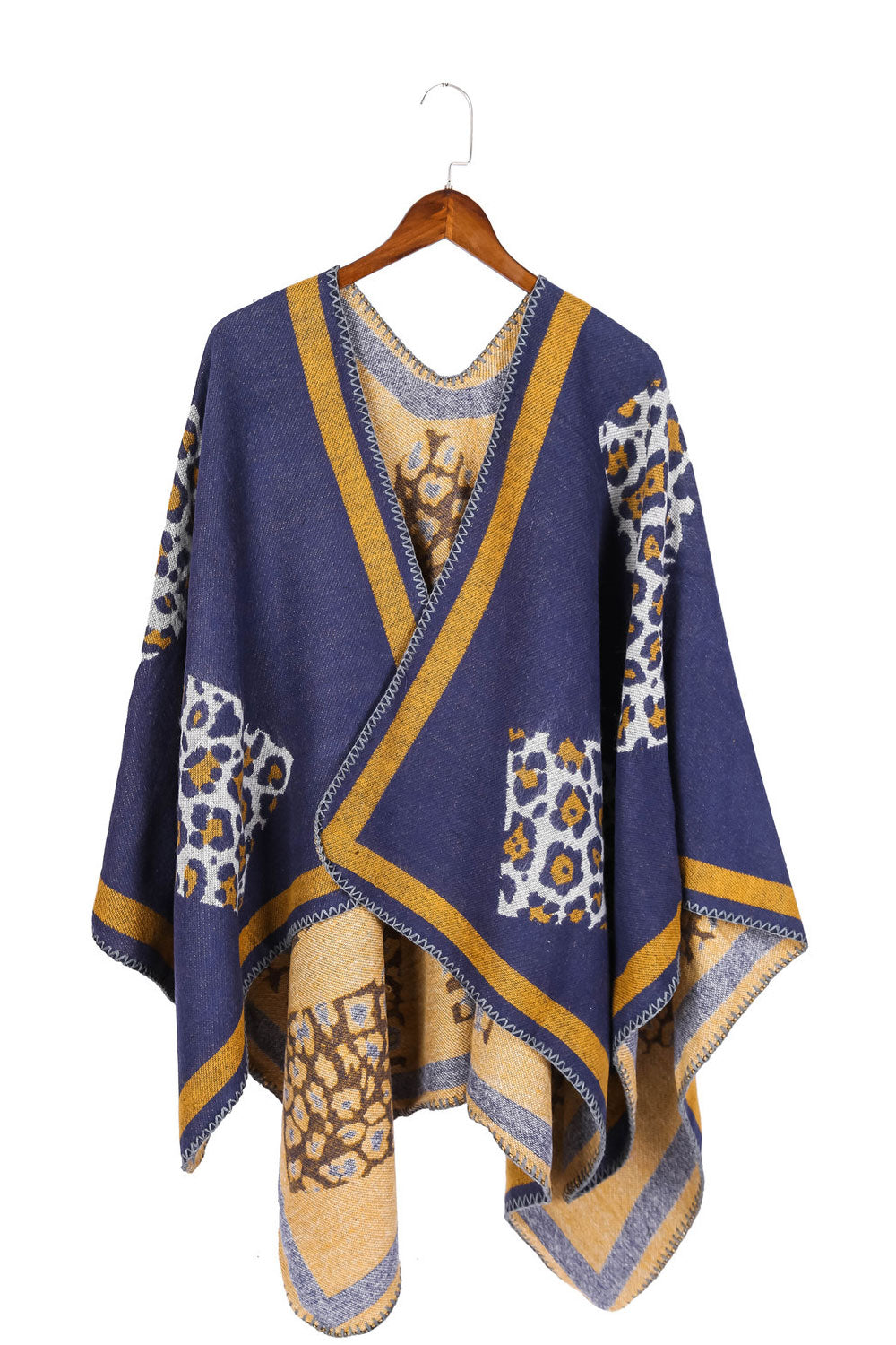 Women Fashion Leopard Pattern Thick Warm Cashmere Shawl