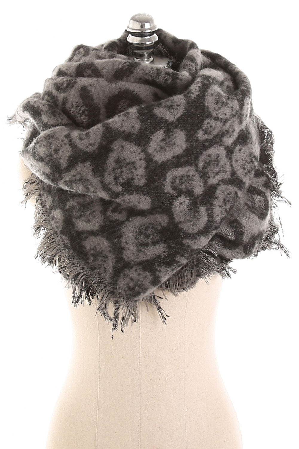 Women Autumn Leopard Pattern Thick & Warm Shawl