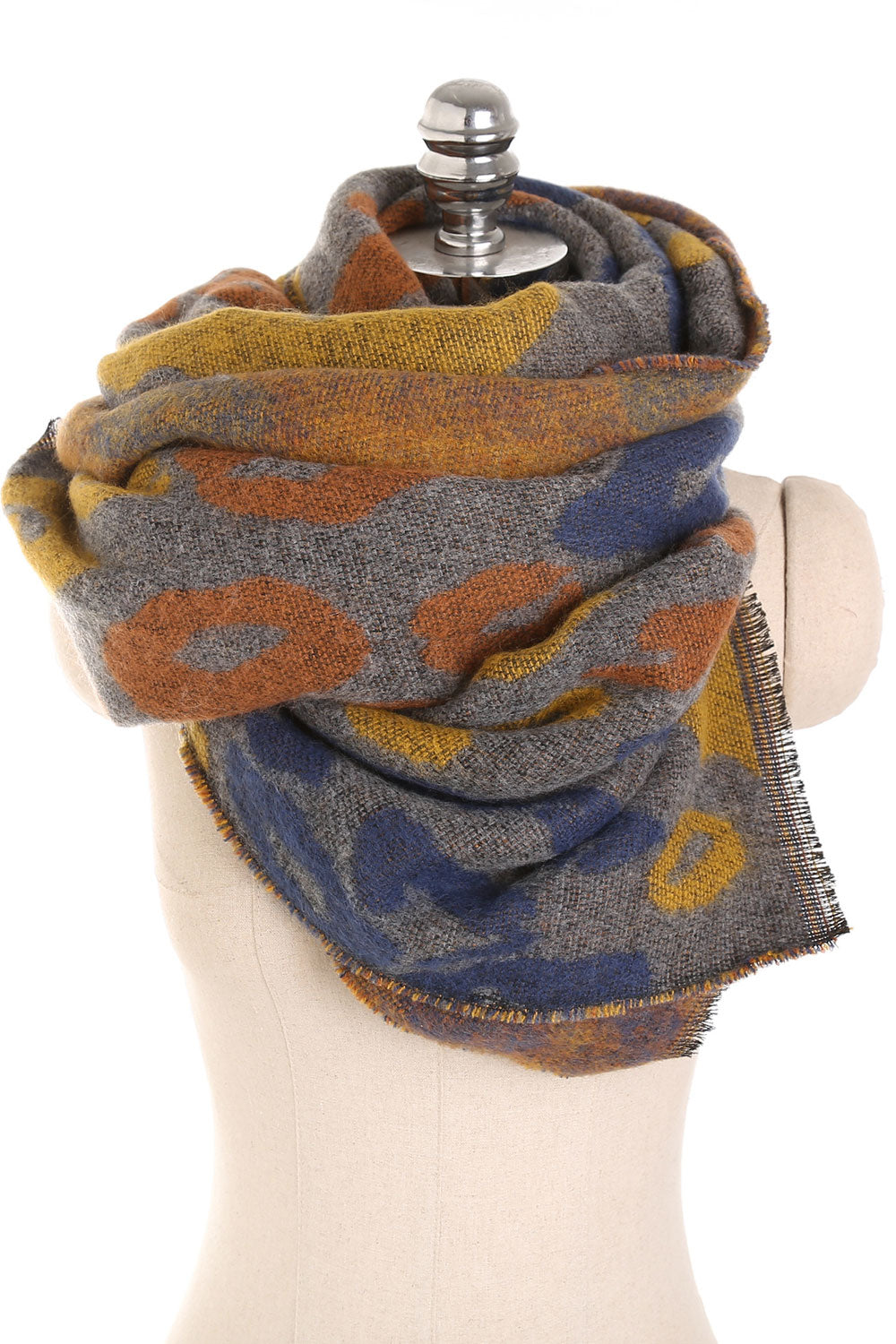Women Cool Leopard Pattern Warm Thick Cashmere Shawl