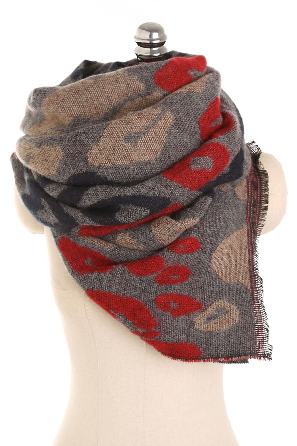 Women Cool Leopard Pattern Warm Thick Cashmere Shawl