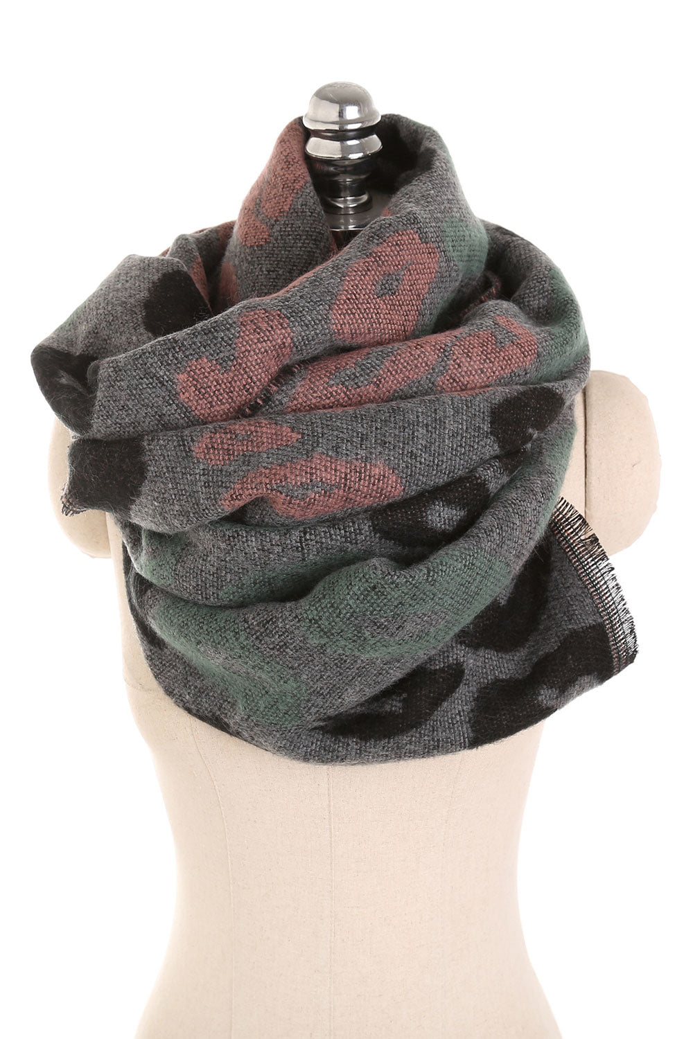 Women Cool Leopard Pattern Warm Thick Cashmere Shawl