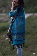 Women Beautiful Flower Tassel Decorated Warm Shawl