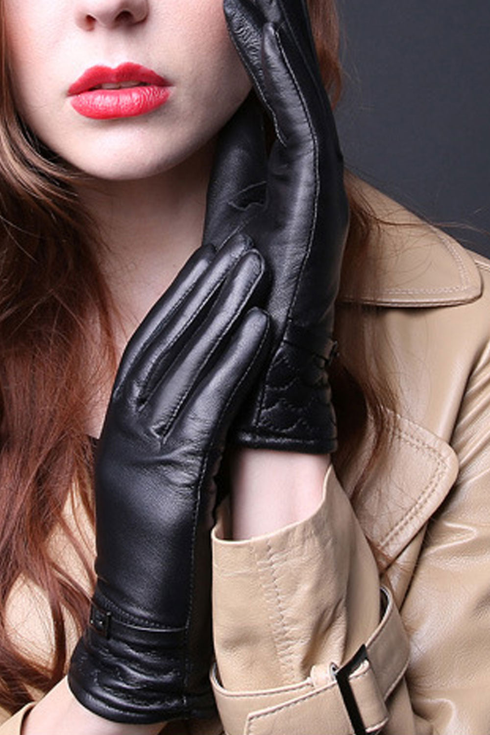 Women Solid Color Winter Warm Thick Gloves