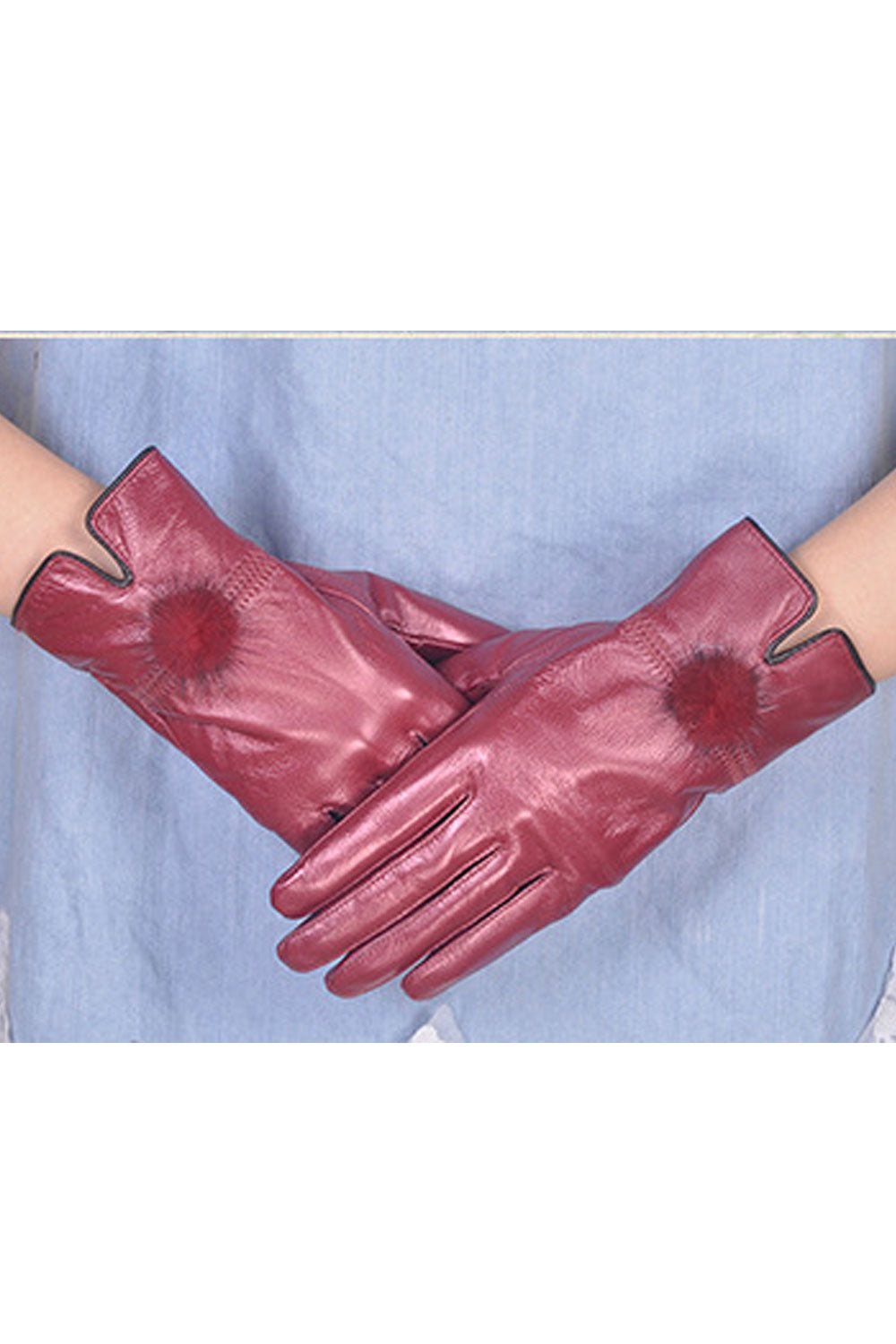 Women Warm & Thick Solid Color Casual Gloves