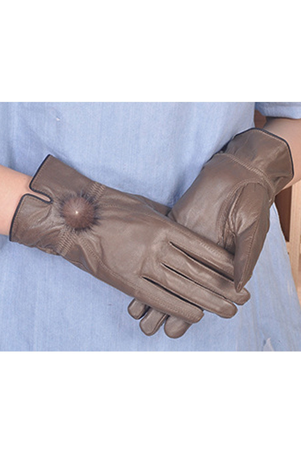 Women Warm & Thick Solid Color Casual Gloves